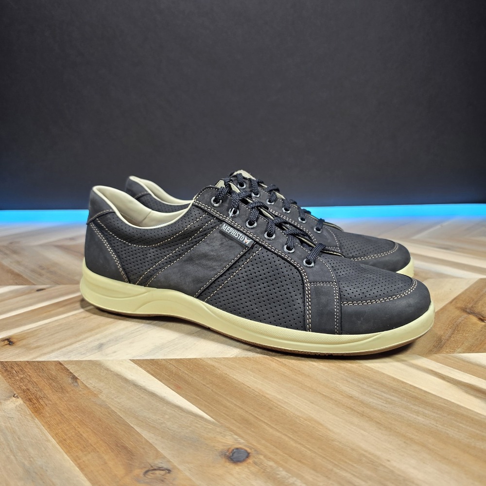 Mephisto Hero Perf Shoes Mens 13 Black Leather Casual Work Dress Sneakers Shoes